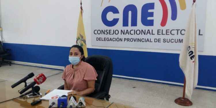 Silvia Meléndez: nueva delegada en Sucumbíos del CNE, se presentó a los medios.
