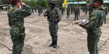 Ceremonia de la clausura del LIII curso de tigre, en Brigada de Selva Napo