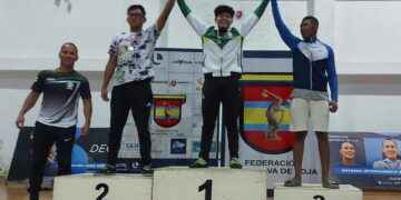 Juver Baño, ganó su medalla de oro en la categoría de 87 kilogramos.