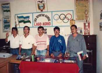 De izquierda a derecha Guido García, Guillermo López, Luis Sánchez, Máximo Torres, Ramiro Guerrero.