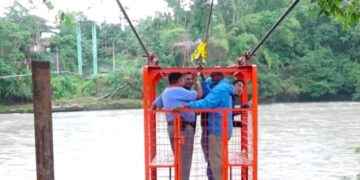 En la canastilla podrán trasladarse 4 personas con todas las seguridades.