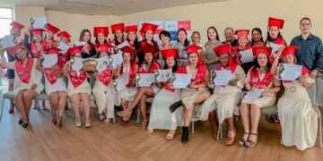Mujeres de Sucumbíos muy felices de cumplir con el proceso de formación que les permite potenciar sus proyectos.