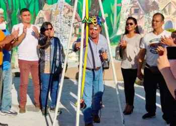 Ingreso a la Shell, sitio estratégico donde se colocó la primera piedra de lo que será el monumento a la medallista olímpica.