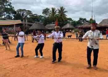 En medio del festejo, la dirigencia de Sarayaku ratificó la exigencia para que el Estado cumpla la sentencia de la CIDH.