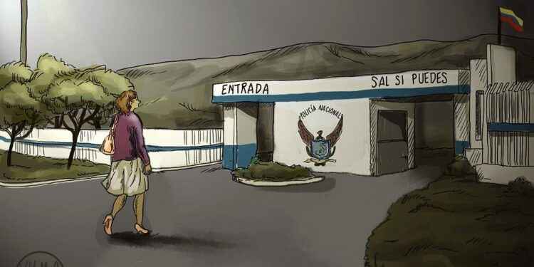 representación del caricaturista VILMATRACA sobre la desaparición de María Bernal