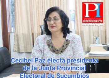 CECIBEL PAZ ELECTA PRESIDENTA DE LA JUNTA PROVINCIAL ELECTORAL DE SUCUMBIOS
