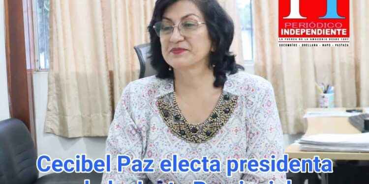 CECIBEL PAZ ELECTA PRESIDENTA DE LA JUNTA PROVINCIAL ELECTORAL DE SUCUMBIOS
