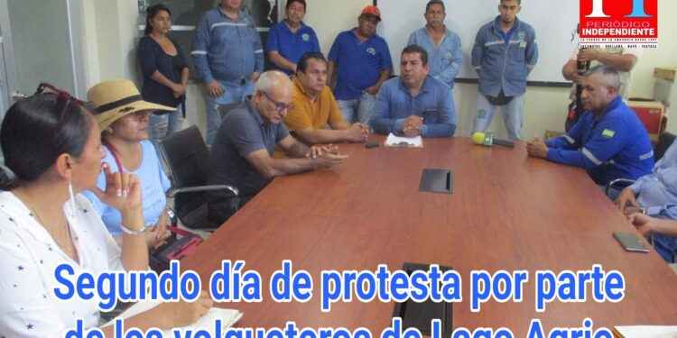 PROTESTA POR PARTE DE VOLQUETEROS