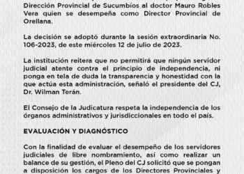 Cambios en la Dirección del Consejo de la Judicatura de Sucumbíos