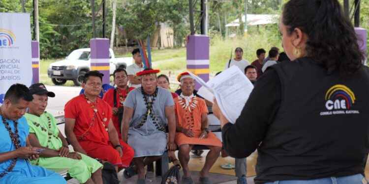 CNE Sucumbíos brindó asistencia técnica en la elección de representantes al Consejo Plurinacional del Sistema de Educación Intercultural Bilingüe.