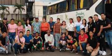 Delegación de Sucumbíos viajo hasta Manta para las Olimpiadas Especiales 2024.