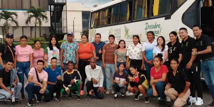 Delegación de Sucumbíos viajo hasta Manta para las Olimpiadas Especiales 2024.