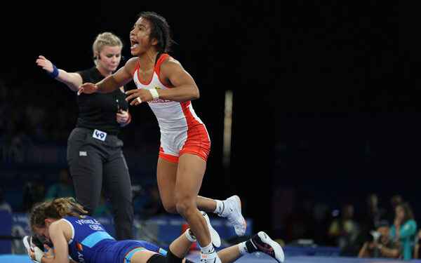 La tigra en la final de Lucha Olímpica.