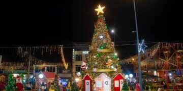 SHUSHUFINDI ILUMINA LA NAVIDAD CON EL ENCENDIDO DE SU ÁRBOL NAVIDEÑO