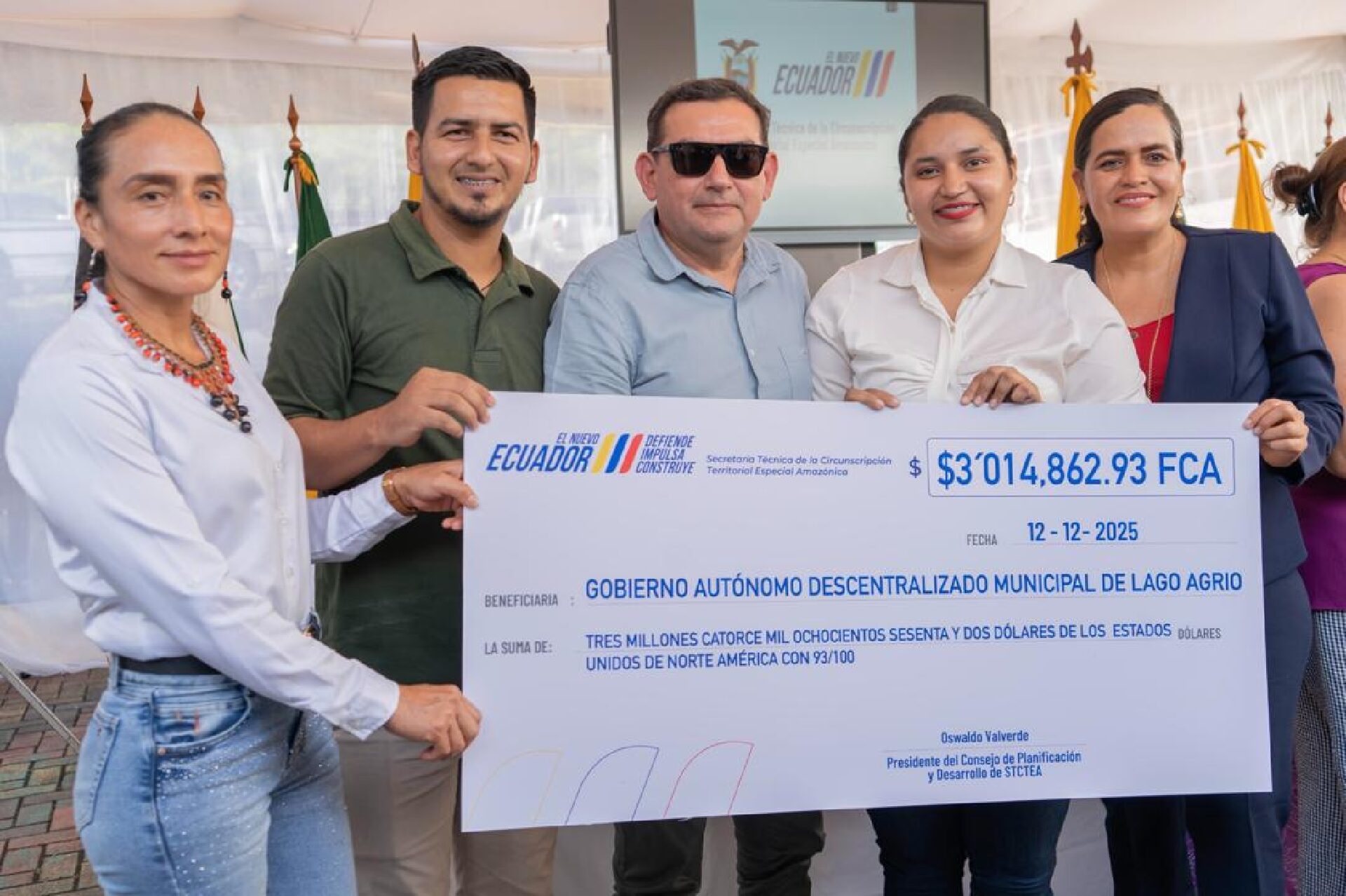 MUNICIPIO DE LAGO AGRIO ASEGURA FINANCIAMIENTO PARA PROYECTOS DE AGUA POTABLE Y ALCANTARILLADO EN EL ENO Y LLURIMAGUA