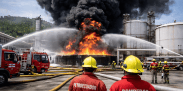 Incendio controlado se registra en la Refinería de Esmeraldas; operaciones continúan con normalidad