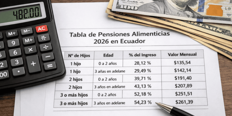 Nueva tabla de pensiones alimenticias define montos para 2026 en Ecuador: ¿cuánto se debe pagar?