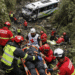 Accidente en la vía Cuenca – Molleturo: buseta de turistas cae a un barranco